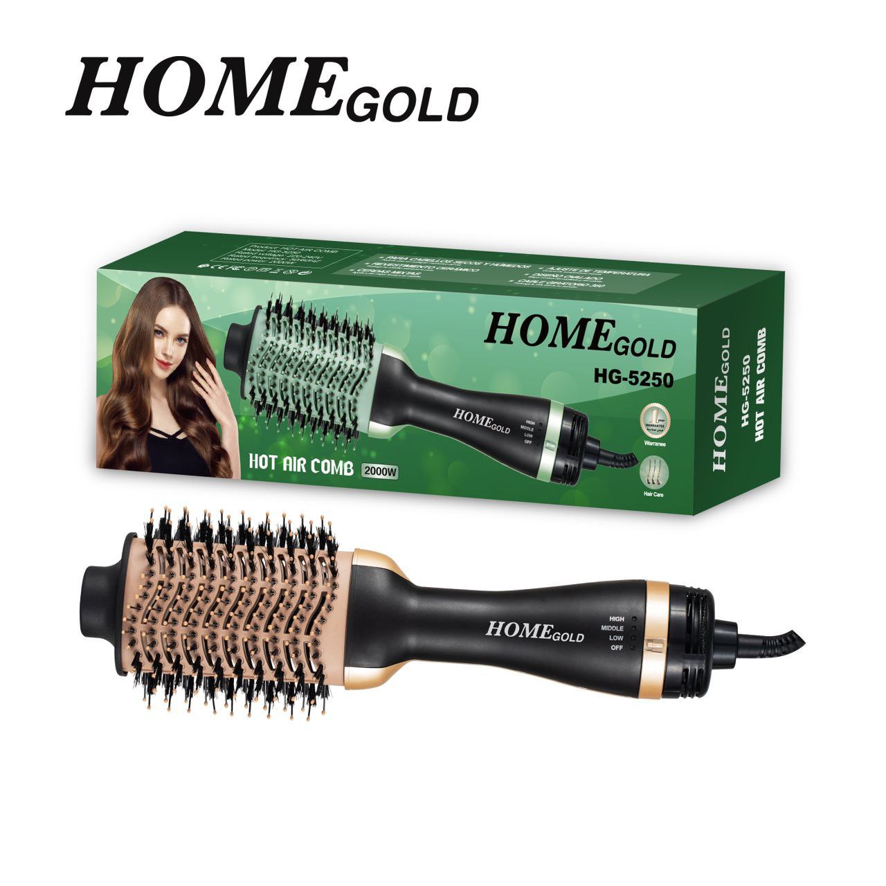 فرشة فرد شعر كهرباء Home Gold 5250 تمليس سريع وآمن