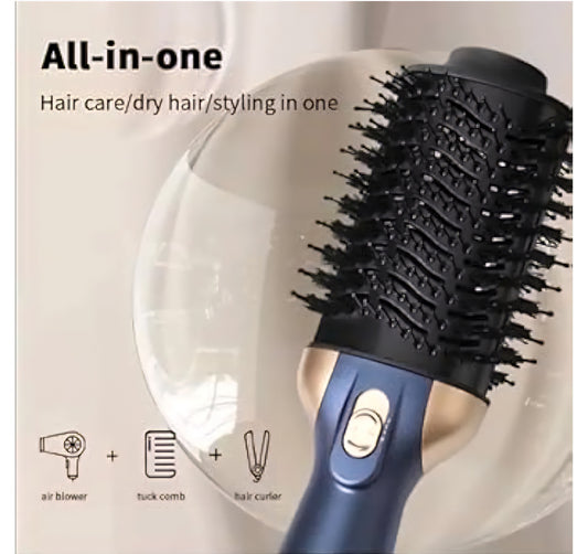 فرشاة وسشوار 2 في 1 من HOMEGOLD - قوة 1200 واط لتصفيف وتجفيف الشعر بسرعة