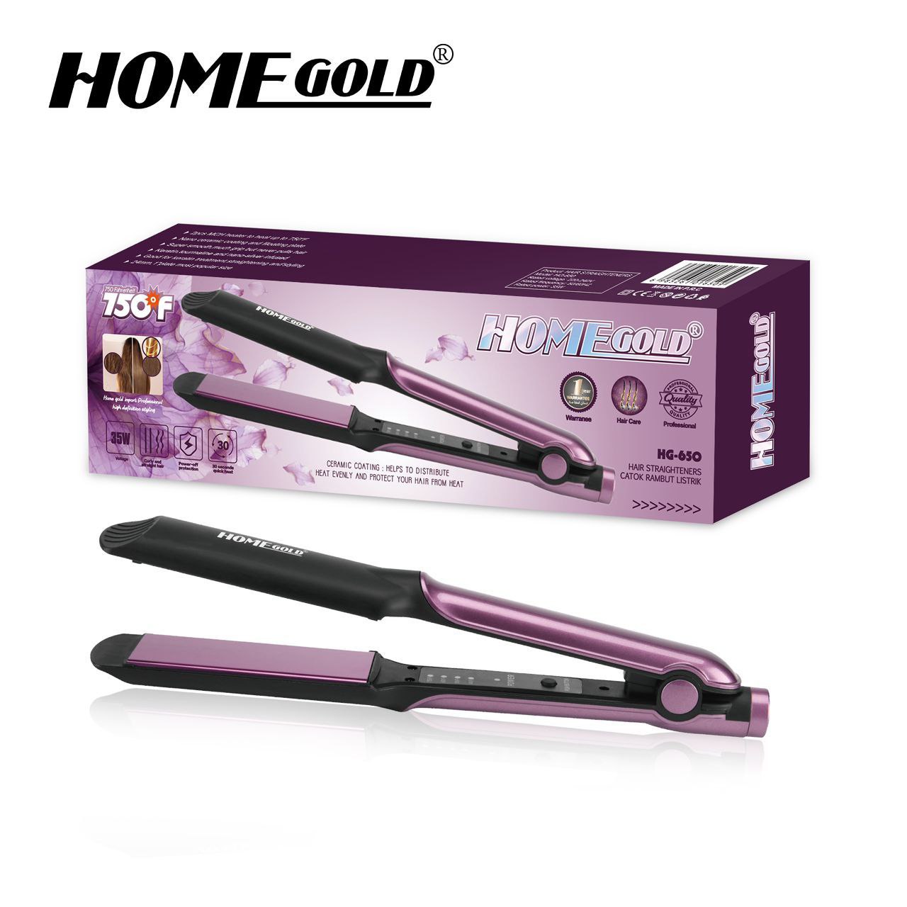 مكواة شعر Home Gold 650 فرد سريع وفعال