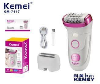 ماكينة إزالة الشعر الحريمي كيمي Kemei 7117 أداء عملي ونتائج ناعمة