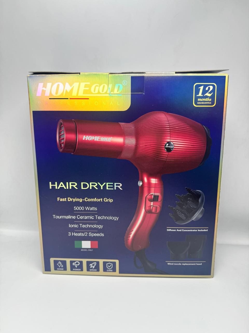 استشوار Home Gold HG-5555 | 5000W لتجفيف وتصفيف الشعر باحتراف