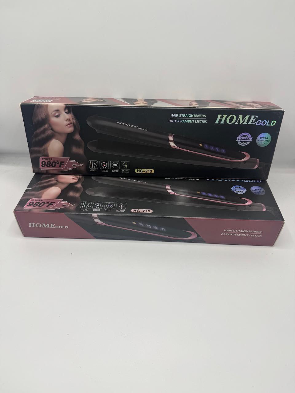مكواة فرد الشعر Home Gold HG 219 تسخين سريع ونتائج احترافية