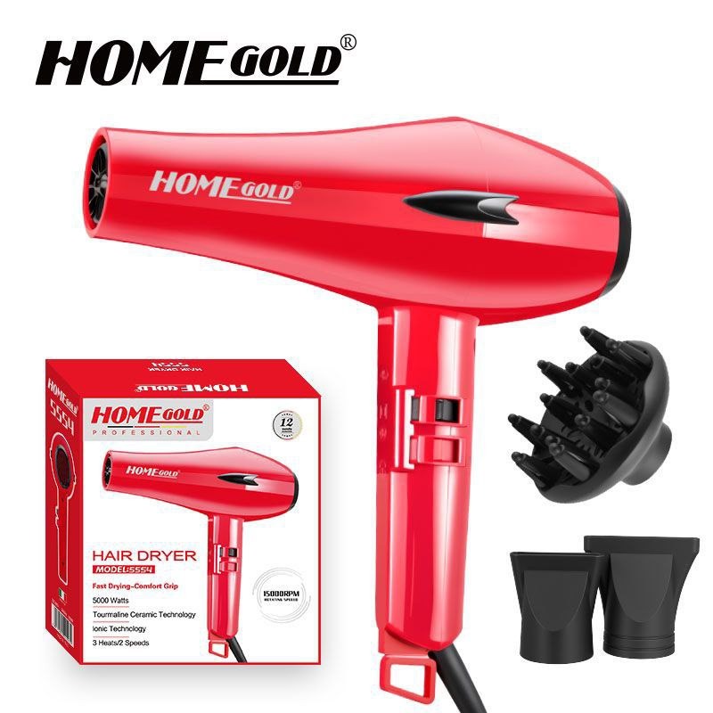 استشوار Home Gold HG-5554 | 5000W لتجفيف وتصفيف الشعر باحتراف