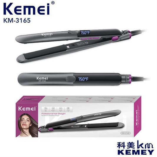 مكواة فرد الشعر Kemei 3165  تسخين سريع ونتائج ناعمة