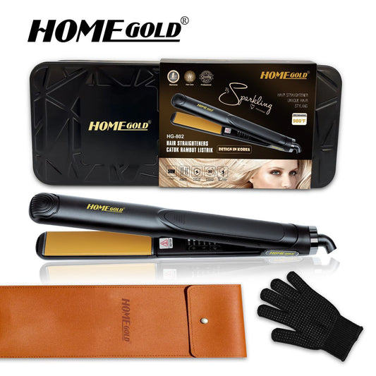 مكواة شعر Home Gold 802  2×1 لفرد وتجعيد الشعر  تسخين سريع